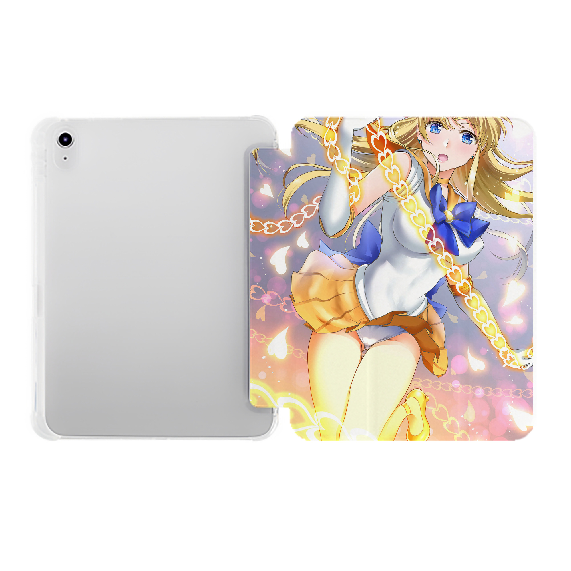 （画像用） 美少女戦士セーラームーン Sailor Moon IPad ケース ペン収納付き 三つ折りスタンド PUレザー×シリコン 対応機種9.5/10.5/10.9インチ